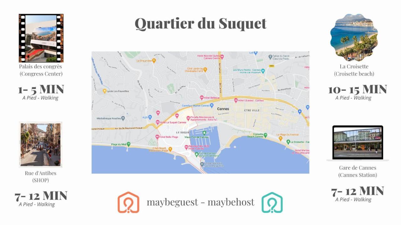 C054-Bel Appartement Lumineux Au Coeur Du Suquet Cannes Eksteriør bilde